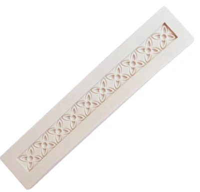 £3.99 • Buy Gem Flower Chain Silicone Fondant Mould Vintage Cake Border Decorating Mold