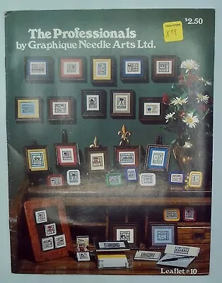 Vtg. 1981 Graphique Needle Arts Counted Cross Stitch Patterns The Professionals • $5.99