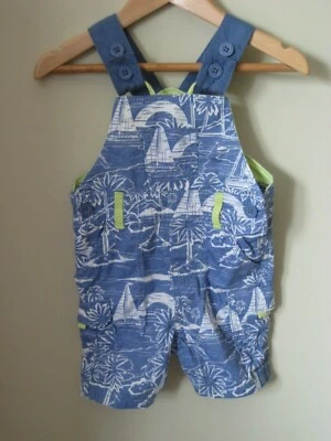 £2.99 • Buy Marks & Spenser M&S Baby Short Dungarees 3-6 Months Tropical Sailing Print