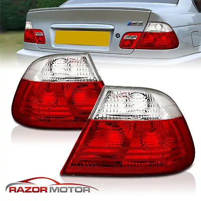 2000-2003 Red Clear Tail Light Pair (Set) For BMW E46 325Ci/330Ci/M3 2DR Coupe • $90.88