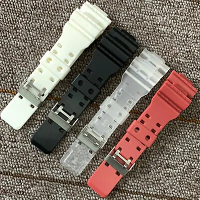 Diving Watch Strap For Casio GD120 GA-100 GA-300 Replacement Strap Resin 16MM • $18.62