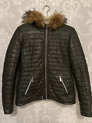 Oakwood Ladies Happy Baffle Short  Leather Jacket  M   RRP £400 • £50