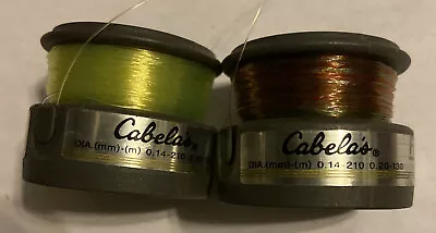 Two Cabelas Fish Eagle Tournament II 1000 Spare Fishing Reel Spools W 6 Lb Line • $8