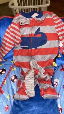 Carter's Footed Pajamas 24 Months Whale Unisex Toddler Footed Pajamas 24mo • $3.20