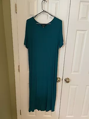 Long Tall Sally Dress Size 14 Long Tall Teal Short Sleeve • $12.95