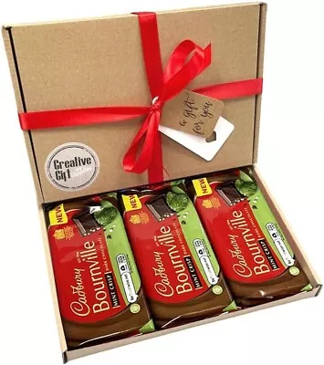 Cadburys Bournville Mint Crisp Dark Chocolate Bars Gift Box Hamper Easter • £11.99