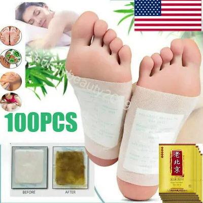 100PCS Detox Ginger Foot Patches Pads Toxin Removal Weight Loss Anti-Swelling US • $45.90