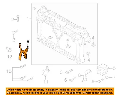 MAZDA OEM 10-13 3 Radiator Support-Center Hood Lock Latch Support BBM45215Y • $19.85