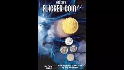 FLICKER COIN V2 (Euro 50 Cent) By Rocco Magic Trick • £50.35