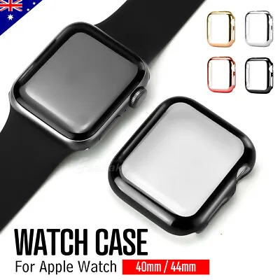 $5.95 • Buy For Apple Watch 6 SE 5 4 40&44mm Full Case Cover Built-in Glass Screen Protector