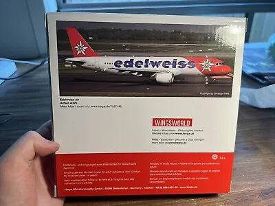 1:200 Edelweiss Airbus A320 Herpa Airplane Plastic Model Plane • $119