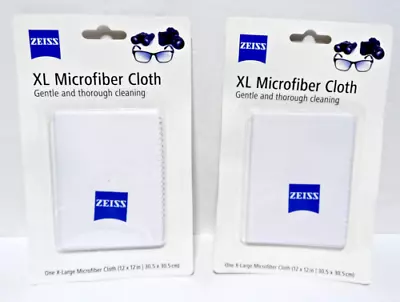 Zeiss Microfiber Gentle Cleaning Cloth New & Sealed X-Large  12 X 12    Lot Of 2 • $12.95