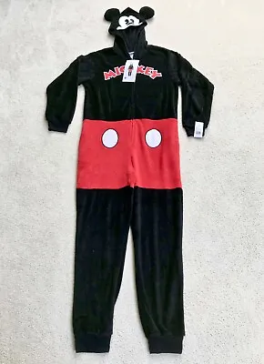 Disney Mickey Mouse Pajama 1 Piece Plush Womens S/M Costume Union Suit New NWT • $17.99