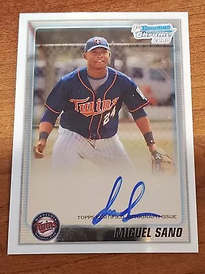 MIGUEL SANO  2010 Bowman Chrome Autograph  Rookie Twins -Angels Auto RC • $25