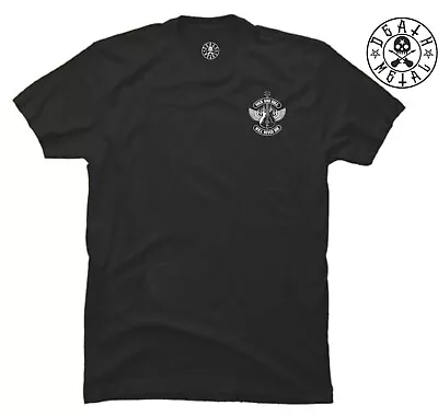 Guitar & Wings T Shirt Pocket Music Clothing Goth Punk Band Rock N Roll Fans Top • £10.99