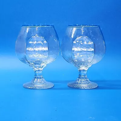 Libbey Chivalry Clear Brandy Snifters Cognac Glasses Six Panel - Set Of 2 • $20.87