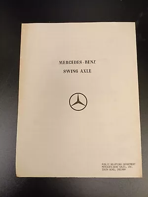 Vintage Mercedes-Benz Swing Axle Sales Brochure • $20