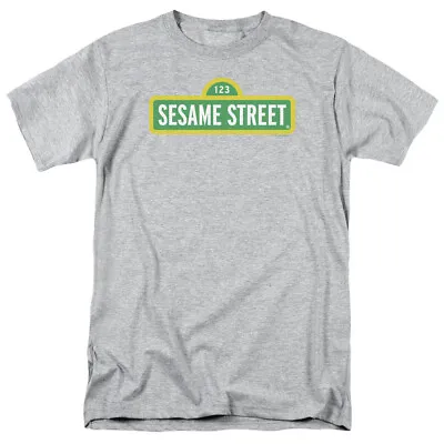 Sesame Street Logo T Shirt Mens Licensed Classic TV Elmo Big Bird Sport Gray • $17.49