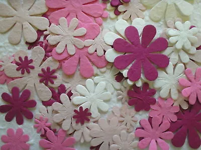 100 Diecut DAISY FLOWER Mulberry Paper CHOICE OF COLOURS & MIXES From CRAFTY COW • £4.50