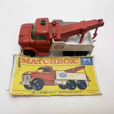 Vintage Matchbox No 71 1968 Ford Heavy Wreck Truck Lesney • $29.99