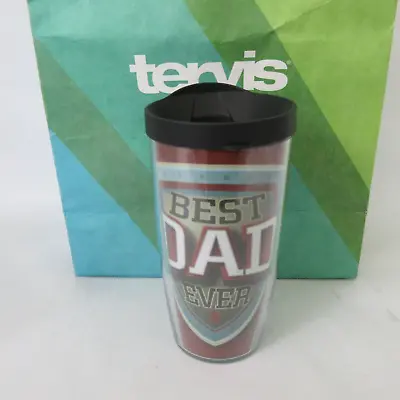 $14 • Buy TERVIS The Best Dad Ever 16oz Insulated Tumbler Cup With Black Lid Made In USA