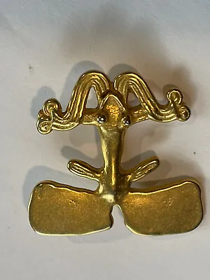 Vintage Gold Plated Brooch MMA Metropolitan Museum Costume Jewelry Pin • $51.99