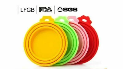 4PCS Of Pet Food Can Cover Silicone Reusable Cap Can Lids For Dog And Cat Food • $7.99