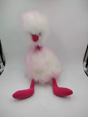 Jellycat Raspberry Ripple Pom Pom Ostrich Stuffed Animal Plush 14” Pink Bird Emu • $19.95