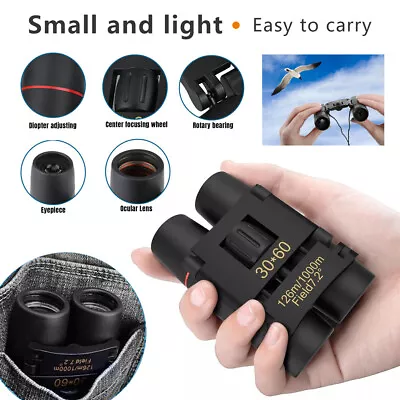Day/Night 30x60 Zoom Powerful Night Vision Binoculars Optics Hunting Camping+Bag • $7.79