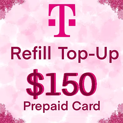 T-Mobile $150 Refill Top-Up Card RECHARGE DIRECT • $300