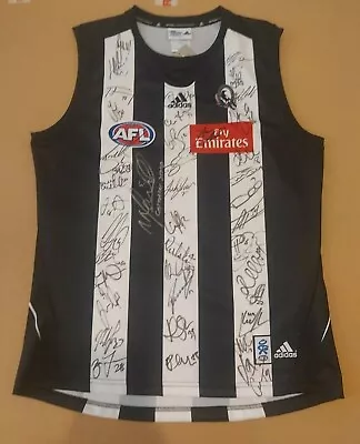 2010 Collingwood Magpies Premiership Year Signed Jumper 40 + Players Swan Shaw • $895