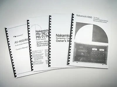 Nakamichi 610 Preamplifier Owners Instruction Manual • $19.99