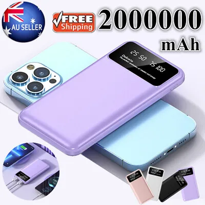 $24.99 • Buy Portable 2000000mAh Power Bank 2USB Fast Charger Battery Pack For Mobile Phone