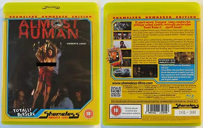 Almost Human Umberto Lenzi Shameless Numbered Edition Region B Bluray Yellowcase • £18.99