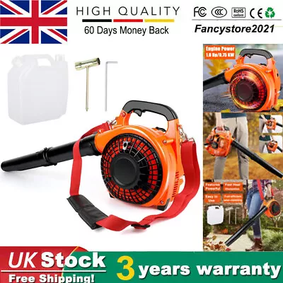 £65.99 • Buy 26cc Garden Yard Handheld Petrol Leaf Blower Powerful 2 Stroke Air Cooled Engine