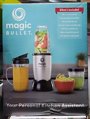 NEW IN BOX The Original Magic Bullet 11 Piece Set Blender & Mixer Small Silver • $32.99