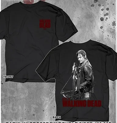 Authentic The Walking Dead Daryl Dixon With Crossbow Amc 2 Sided T Shirt S-3xl • $20.99