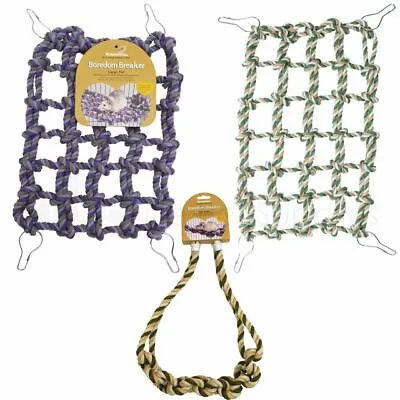 Rosewood Rope Hanging Cargo Net Or Bridge Toy Small Pet Climbing Rat Ferret • £11.49