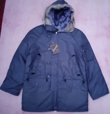 VINTAGE 70s 80s UNWORN TAG BNWT Blue SNORKEL PARKA Coat Jacket 34  XSMALL Unisex • £34.99