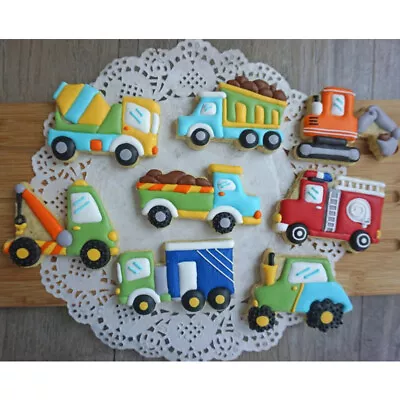 8pcs Car Truck Cutter Sugarcraft Cake Decorating Cookies Pastry Mould RC JiAG DR • £5.48