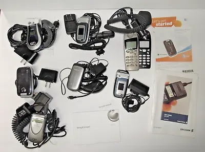 Vintage Cell Phones - Lot Of 7 Used Phones W/Chargers • $20