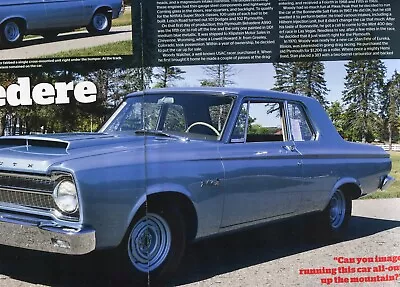 1965 PLYMOUTH BELVEDERE I HEMI A990 4 Pg Color Article • $8.95