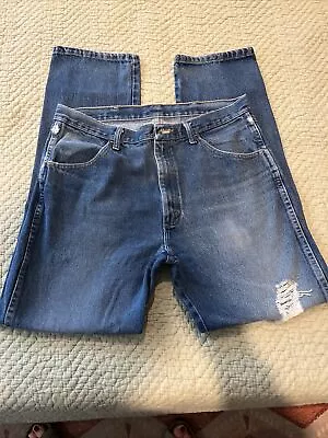 Mens Rustler Jeans 36X34 Distressed • $10