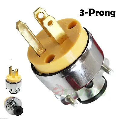 New 3-Prong Replacement Male Electrical Plug Heavy-Duty Free Shipping • $9.29