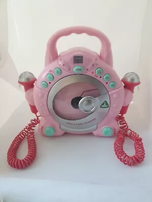 Rare ELC Early Learning Centre Sing A Long Pink CD Player Karaoke 2 Microphones • £24.99