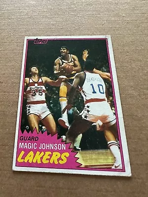 1981-82 Topps #109 Magic Johnson Rookie Los Angeles Lakers NBA HOF VG • $0.99