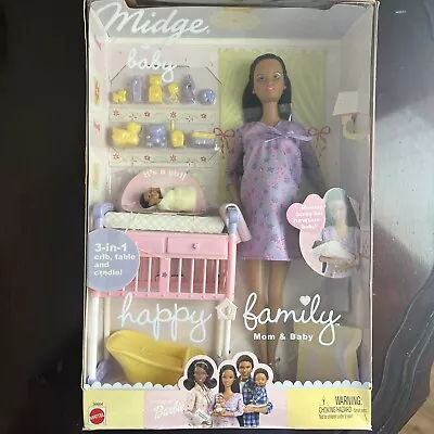Happy Family Mom And Baby Midge Pregnant Barbie African American AA NRFB • $150
