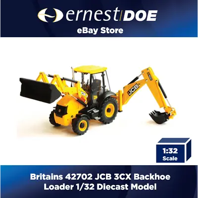 £29.45 • Buy Britains 42702 JCB 3CX Backhoe Loader 1/32 Diecast Model