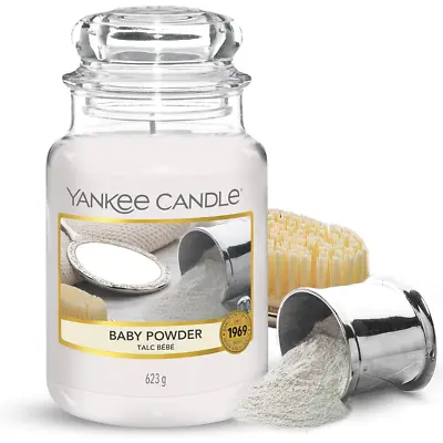 Yankee Candle Large Jar Scented Candle Baby Powder Up To 150 Hours Burn Time • £34.37