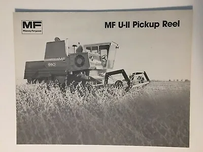 Massey-Ferguson MF U-II Pickup Reel Brochure Combine Harvester 550 4 Pg MINT '79 • $14.99